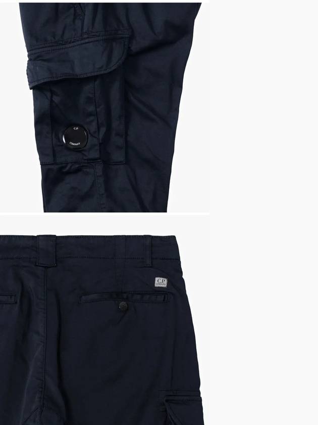 Stretch Sateen Cargo Lens Straight Pants Navy - CP COMPANY - BALAAN 4