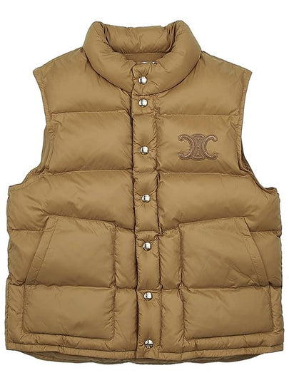 Triomphe Patch Nylon Quilt Vest Beige - CELINE - BALAAN 2