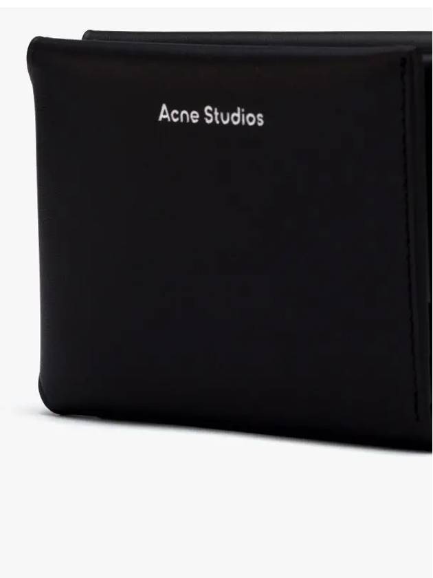 Tri-Fold Logo 3-Fold Card Wallet Black - ACNE STUDIOS - BALAAN 5