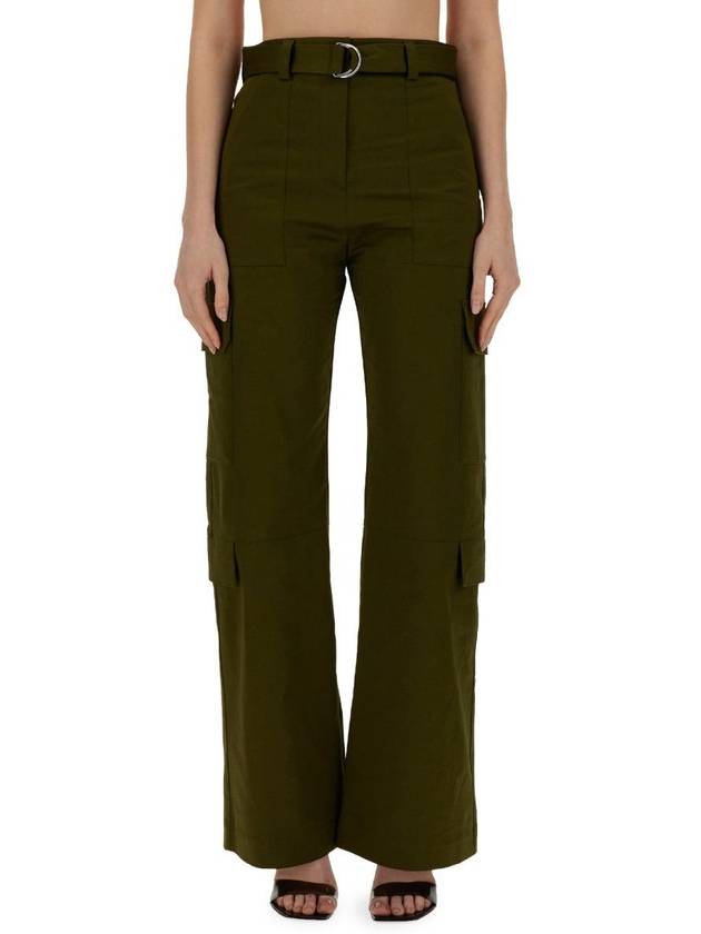 Straight Pants 3641MDP09X 24710537 Green - MSGM - BALAAN 2