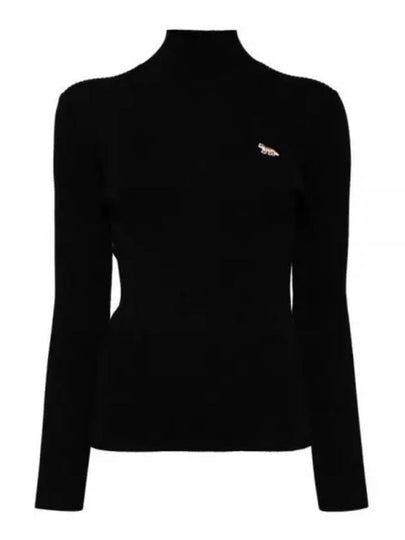 Applique Logo Knit Top Black - MAISON KITSUNE - BALAAN 2