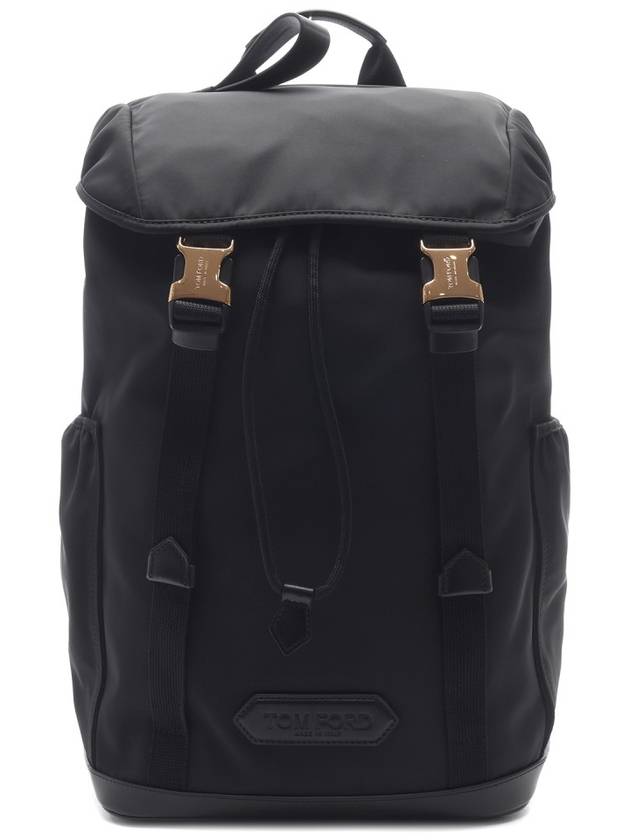 Buckle Strap Drawstring Backpack Black - TOM FORD - BALAAN 3