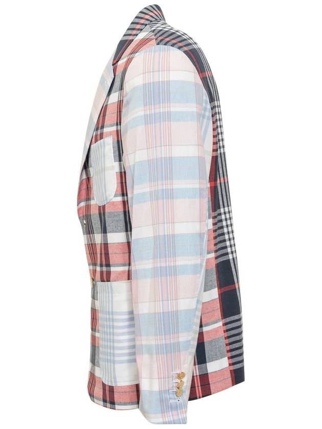 Fun Mix Madras Cotton Sack Jacket - THOM BROWNE - BALAAN 4