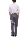 Plaid Check Poplin Short Sleeve Shirt Grey - THOM BROWNE - BALAAN 6