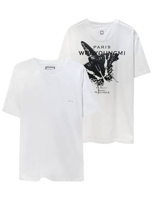 Butterfly Back Logo Short Sleeve T-Shirt White - WOOYOUNGMI - BALAAN 2