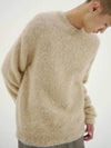 Super Kid Mohair Knit Top Beige - AURALEE - BALAAN 4