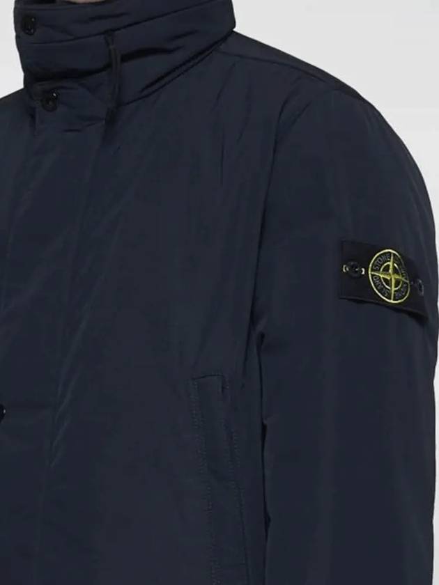 Logo Micro Twill  Zip Up Jacket Navy - STONE ISLAND - BALAAN 5