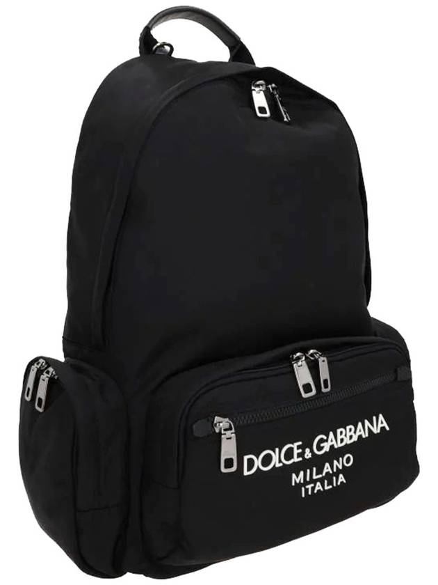 logo nylon backpack black - DOLCE&GABBANA - BALAAN 3