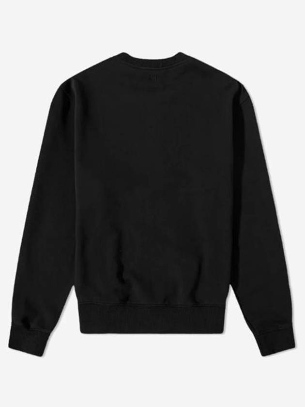 Small Heart Logo Sweatshirt Black - AMI - BALAAN 3