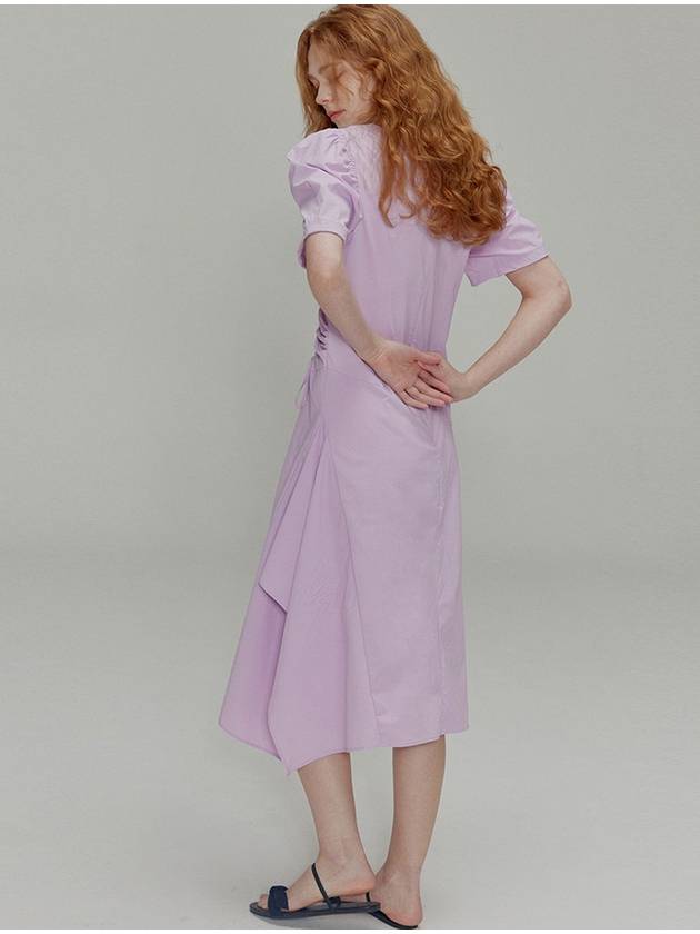 Ribbon Pin Tuck Shirring Long Dress Lavender - OPENING SUNSHINE - BALAAN 4