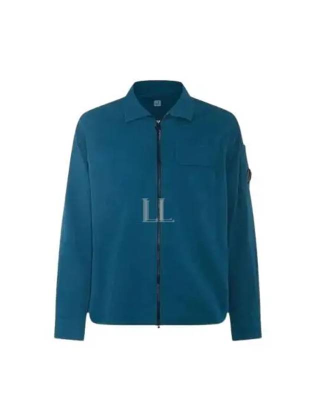 Gabardine Zip Up Long Sleeve Shirt Blue - CP COMPANY - BALAAN 2