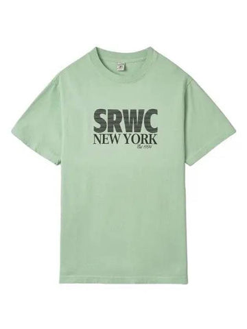 Logo Print Short Sleeve T Shirt Mint - SPORTY & RICH - BALAAN 1