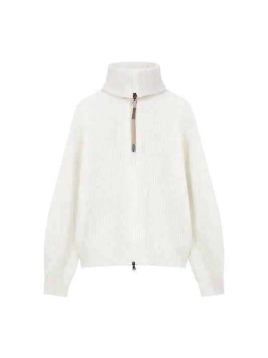 Women s Monili Fuller Knit Zip up Cardigan Ivory 271480 - BRUNELLO CUCINELLI - BALAAN 1