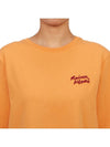 Handwriting Logo Cotton Short Sleeve T-Shirt Orange - MAISON KITSUNE - BALAAN 6