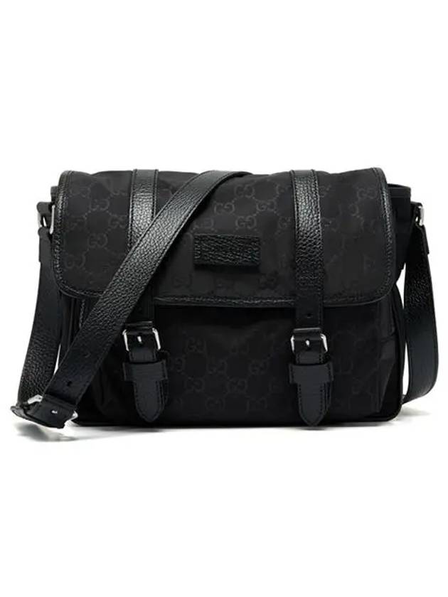 GG Microsima Nylon Messenger Bag Black - GUCCI - BALAAN 4