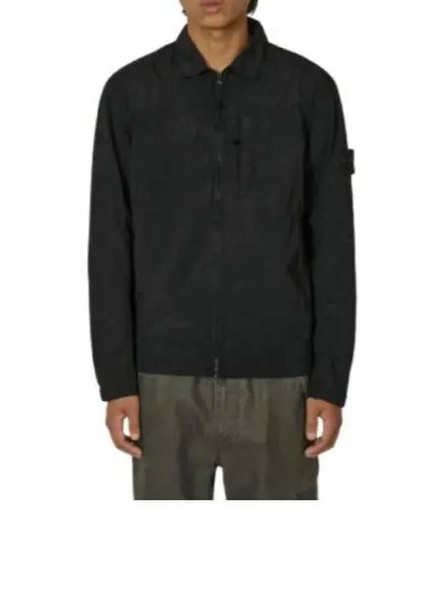 Nylon Metal Econyl Long Sleeve Shirt Black - STONE ISLAND - BALAAN 2