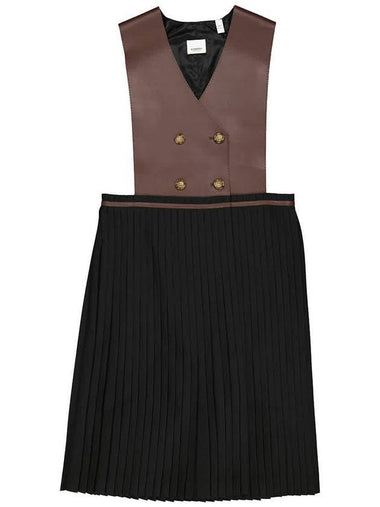 Women's Lambskin Wool Midi Dress Brown - BURBERRY - BALAAN 1