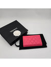 Classic Gold CC Logo Flap Grained Shiny Calfskin Medium Wallet Pink - CHANEL - BALAAN 6