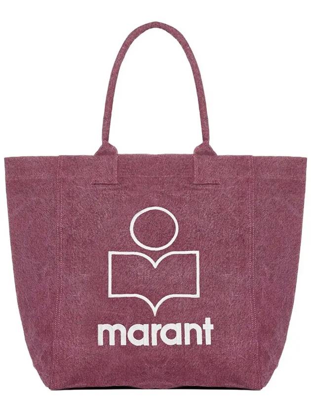 Yenky Logo Washed Cotton Tote Bag Purple - ISABEL MARANT - BALAAN 2