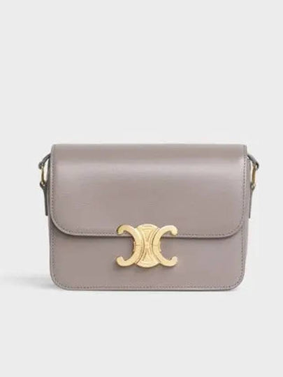 Teen Triomphe Shiny Calfskin Cross Bag Pebble - CELINE - BALAAN 2