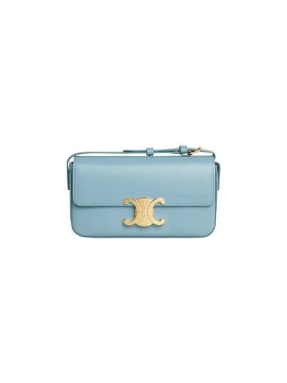 Claude Shiny Calfskin Shoulder Bag Blue - CELINE - BALAAN 2