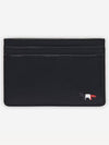 [MAISON KITSUNE] TRICOLOR FOX CARD HOLDER - BLACK - MAISON KITSUNE - BALAAN 1