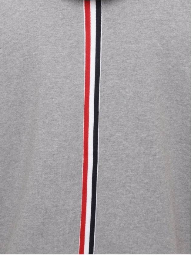 Men's Center Back Stripe Logo Patch Hoodie Grey - THOM BROWNE - BALAAN 5