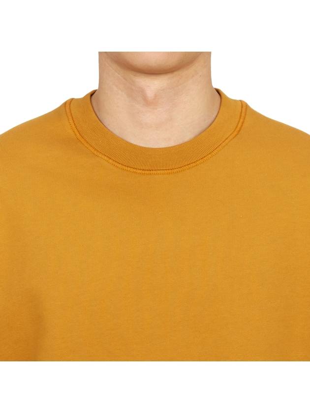 Compass Patch Crew Neck Sweatshirt Orange - STONE ISLAND - BALAAN 7