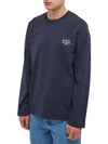 Men's Oliver Logo Long Sleeve T-Shirt Navy - A.P.C. - BALAAN 3