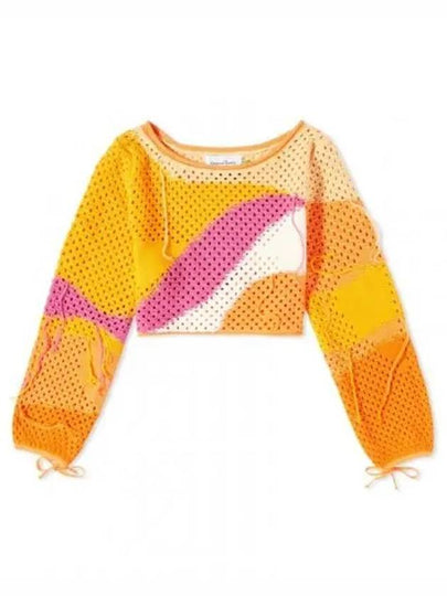 Pompelmo Sunset Cropped Knit Top Orange - HOUSE OF SUNNY - BALAAN 2