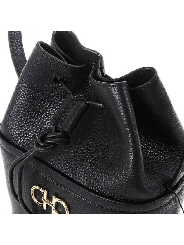 Gancini Mini Bucket Bag Black - SALVATORE FERRAGAMO - BALAAN 6