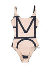 Monogram One-Piece Swimsuit Beige - TOTEME - BALAAN 2