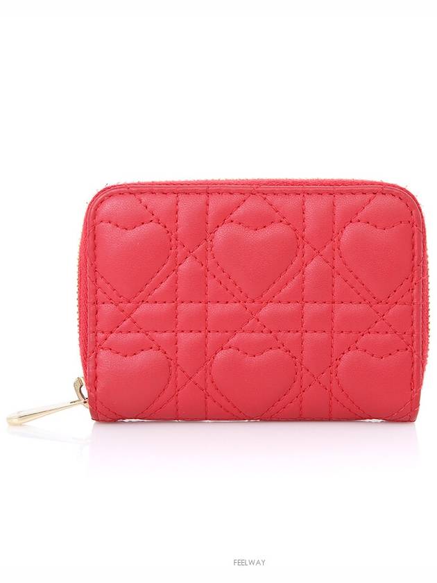 Lady Heart Quilted Card Wallet Half S0985ONHG - DIOR - BALAAN 1