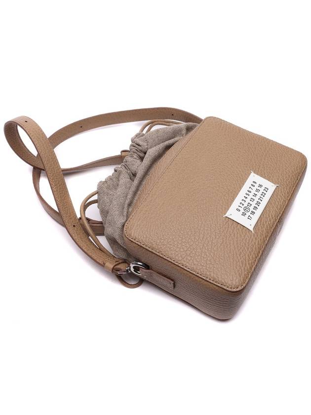 Logo Patch Leather Bucket Cross Bag Beige - MAISON MARGIELA - BALAAN 6