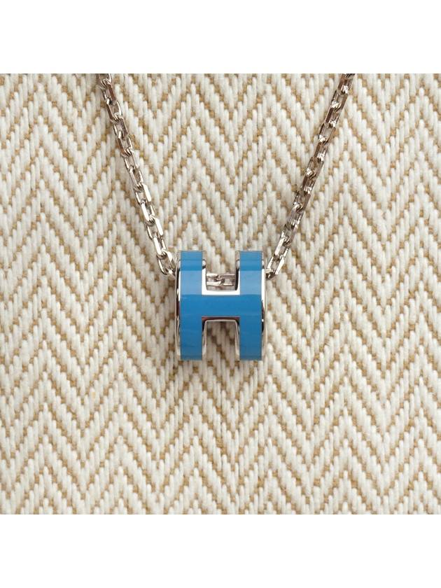 Mini Pop H Pendant Necklace Silver - HERMES - BALAAN 5