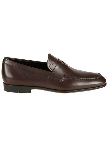 Men's Penny Leather Loafers Brown - TOD'S - BALAAN 1
