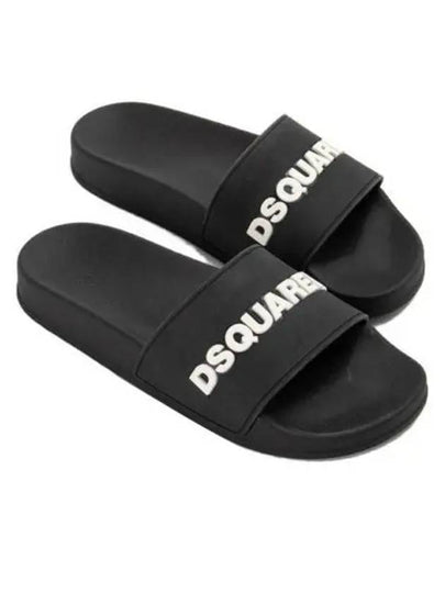 Logo Rubber Slippers Black - DSQUARED2 - BALAAN 2