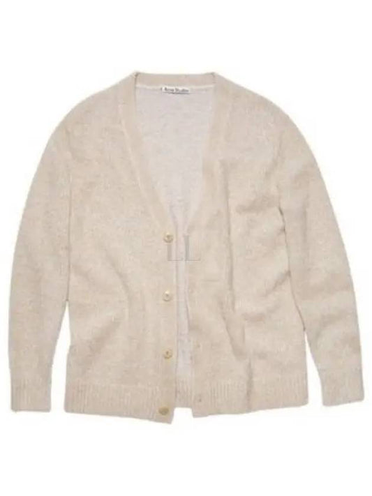 Wool Blend Cardigan Light Taupe - ACNE STUDIOS - BALAAN 2