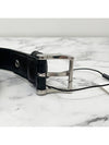 Paris Stud Logo Leather Belt Black - AMI - BALAAN 5