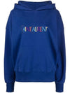 Women's Logo Hoodie Blue - SAINT LAURENT - BALAAN 8