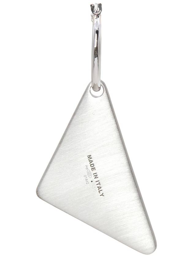 Women's Triangle Logo Earrings Pink - PRADA - BALAAN 5