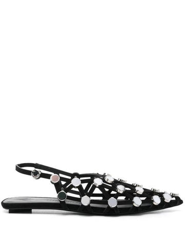 The Attico Grid Slingback Sandals - THE ATTICO - BALAAN 1