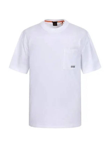 Embroidered logo pocket relaxed fit short sleeve t shirt 50509452 100 - BOSS - BALAAN 1