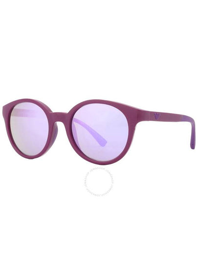 Emporio Armani Grey Mirror Violet Round Ladies Sunglasses EA4185 51154V 47 - EMPORIO ARMANI - BALAAN 2