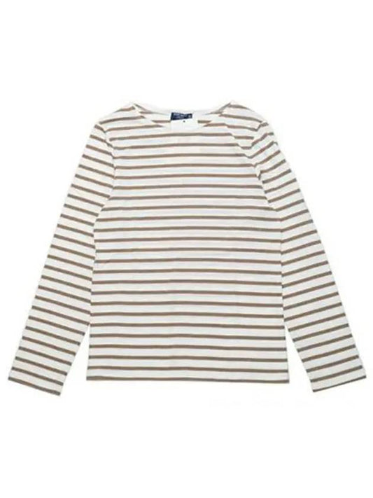 Minquiers Modern Stripe Long Sleeve T-Shirt Brown - SAINT JAMES - BALAAN 2