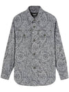 Barocco Jacquard Gabardine Long Sleeve Shirt Grey - VERSACE - BALAAN 1