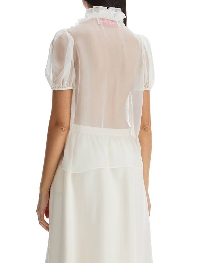 short-sleeved chiffon blouse - VALENTINO - BALAAN 3