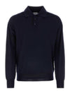 Long Sleeve Polo Knit Top Navy - BOTTEGA VENETA - BALAAN 2