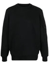 Diagonal Raised Fleece Sweatshirt Black - CP COMPANY - BALAAN 3