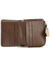 FF Diamond Leather Half Wallet Brown - FENDI - BALAAN 5